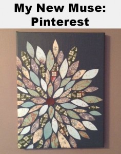 scrap paper wall art on canvas 