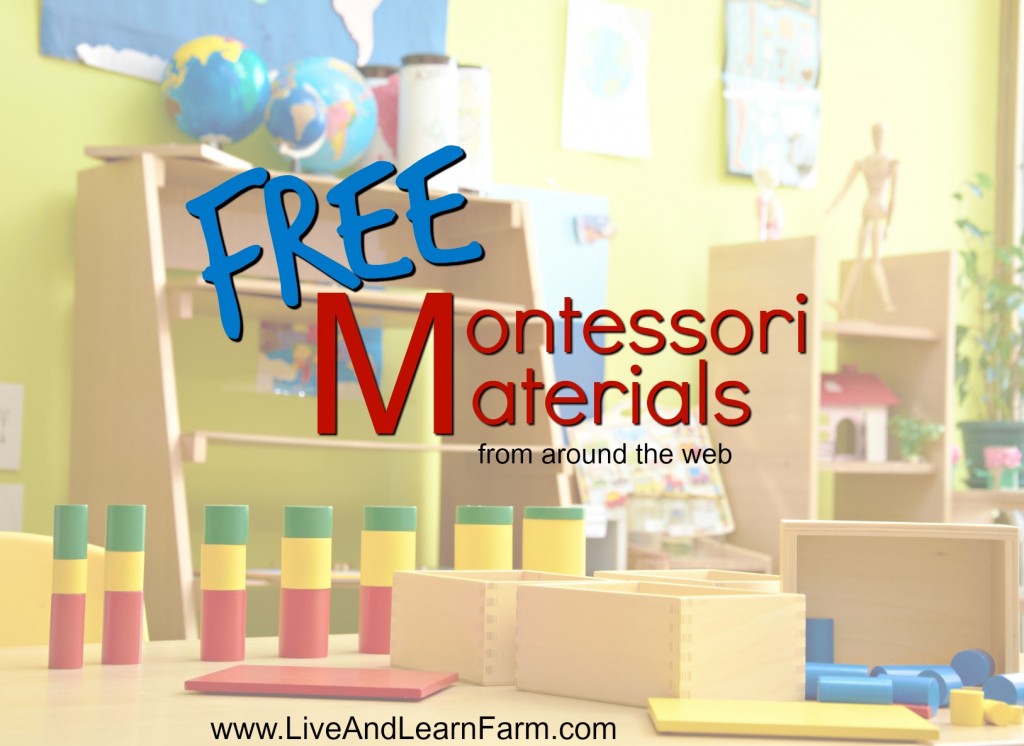 free montessori materials from around the web