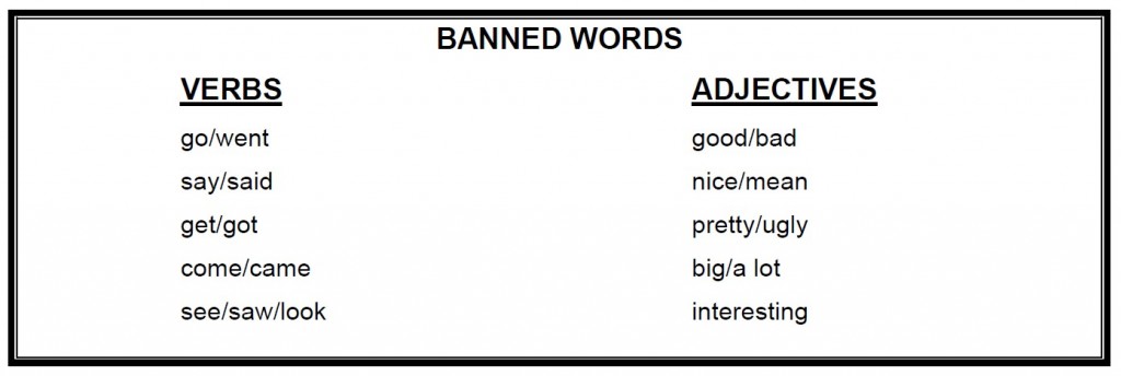 IEW Banned Words
