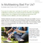 Is Multitasking Bad For Us?