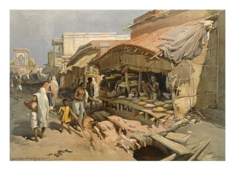 Native shop in a Calcutta Bazaar, 1867, William Simpson