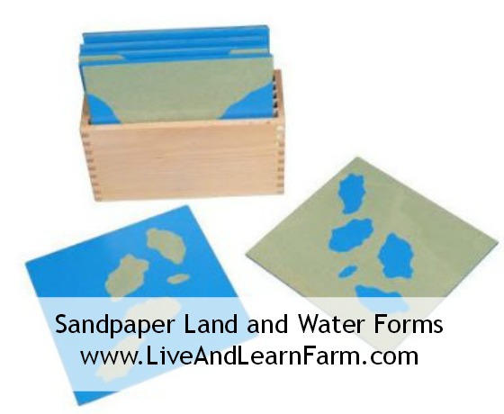 Sandpaper Land and Water Forms 