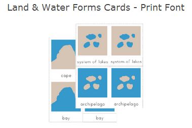 Land and Water 3 Part Cards