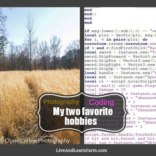 My two favorite hobbies coding and photography