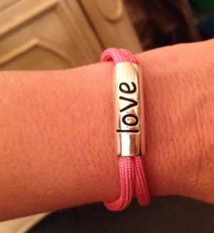 Love Bead with Pink Paracord